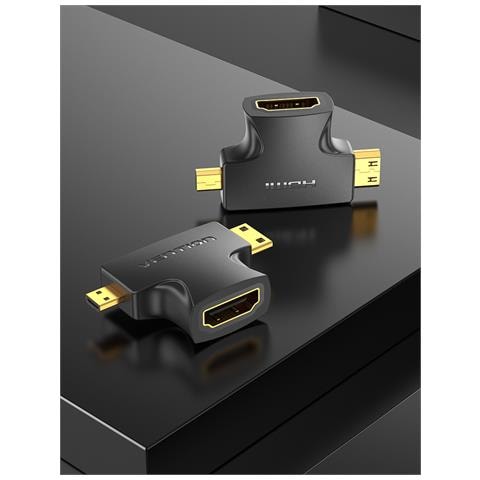 AGFB0 adattatore per inversione del genere dei cavi Mini HDMI, Micro HDMI HDMI Nero - Foto 2