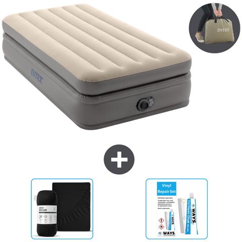 Set Materassino Gonfiabile - 191x99x51 Cm - Grigio - Include Accessori Coordinati - Foto 1