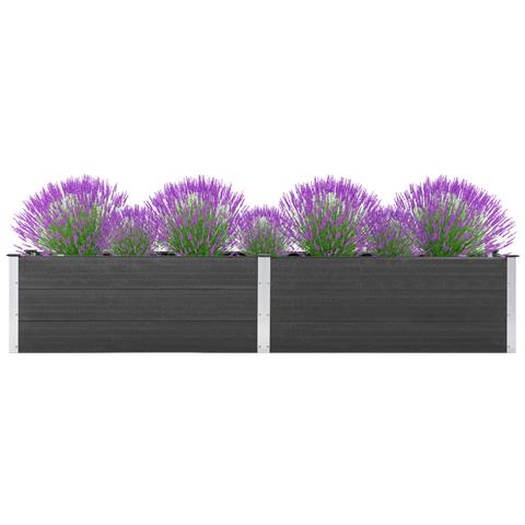 Lusso Casadino - Fioriera Rialzata Da Giardino 200x50x54 Cm In Wpc Grigio - Foto 6