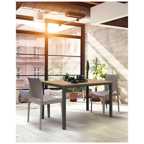 Dakari - Tavolo Da Pranzo Con Struttura Nera - Foto 2