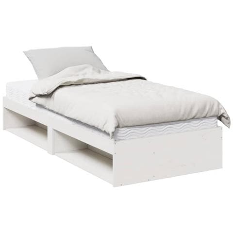 Dormeuse con Materasso Bianco 100x200 cm Legno Massello Pino - Foto 1