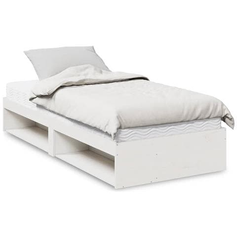 Dormeuse con Materasso Bianco 100x200 cm Legno Massello Pino - Foto 2