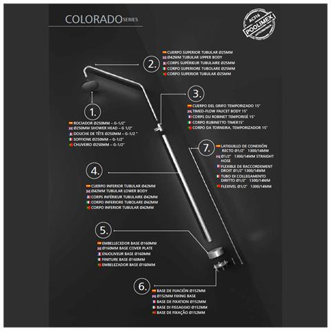 Doccia Da Esterno In Acciaio Inox 316 Imex Colorado Per Piscina O Giardino Design Elegante E Resistente Alla Corrosione Diffusore Orientabile Anticalcare Rubinetto Temporizzato - Foto 5