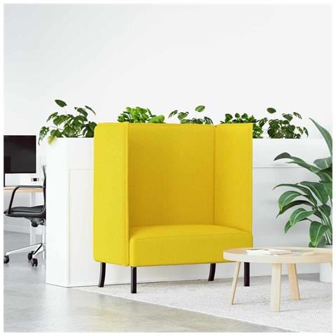 Divano alto Giallo chiaro 109 x 56 x 121 cm Tessuto - Foto 2