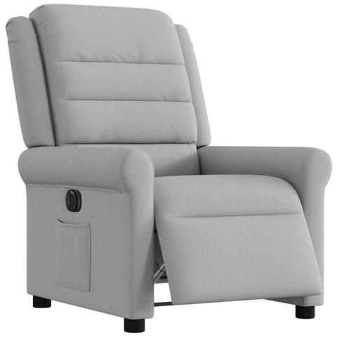 Poltrona Elettrica Reclinabile Grigio Nuvola in Tessuto - Foto 2