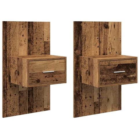 Armadietto per letto 2 pcs Legno vecchio 48.5 x 32.5 x 80 cm - Foto 1