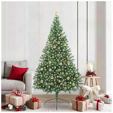 Albero di Natale artificiale con luci integrate Verde 210 cm - Foto 2