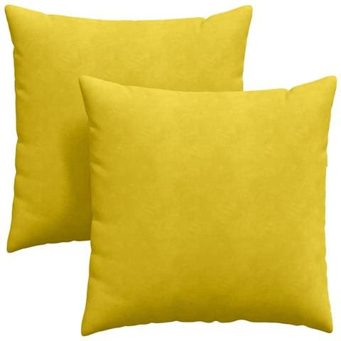 Cuscini da Divano 2 pcs Giallo 60 x 60 cm Tessuto in Cords - Foto 1