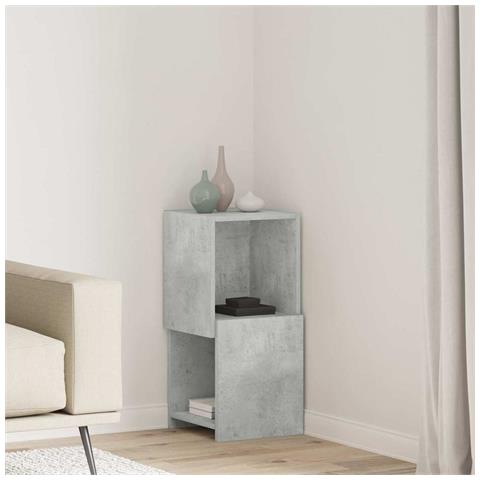 Mobile angolare Bianco 30,5x30x65cm Legno multistrato - Foto 2