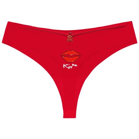 Set Di 5 Perizomi A Vita Bassa Da Donna - Cuore, Bacio, Bianco E Rosso Xl - Foto 6