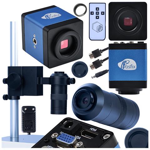 Set Microscopico Draco Blue Pro 3 In 1 - Camera Kmdbp-hdmi-vga 2mp, Obiettivo 100x, Piattaforma Odm-100x | Alta Qualità Immagine, Precisione, Stabilità - Foto 1