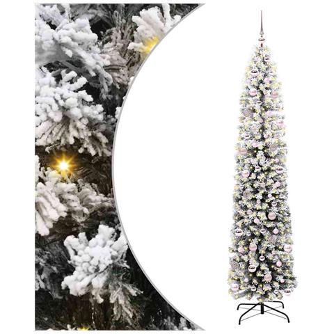 Albero di Natale artificiale con 300 LED Verde 240 cm - Foto 1
