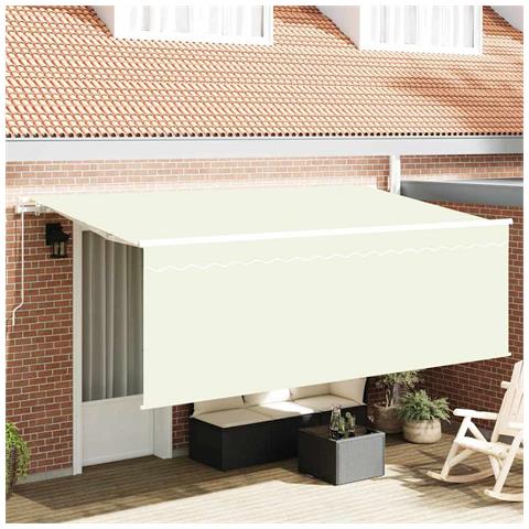 Tenda con tende Crema 350 x 200 x 120 cm Tessuto e Metallo - Foto 2