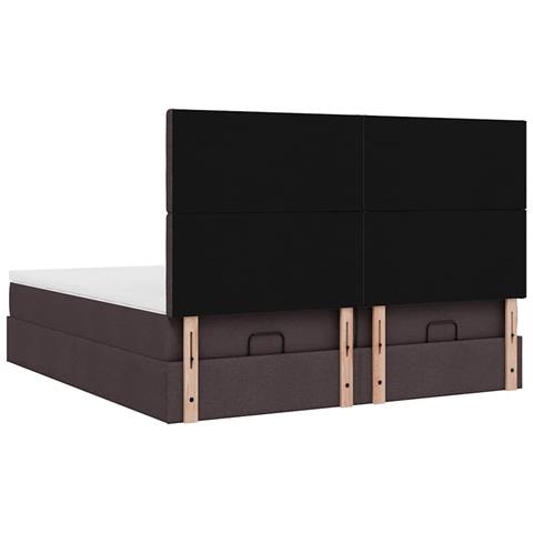 Struttura Letto Pouf con Materassi 160x200 cm in Tessuto - Foto 9