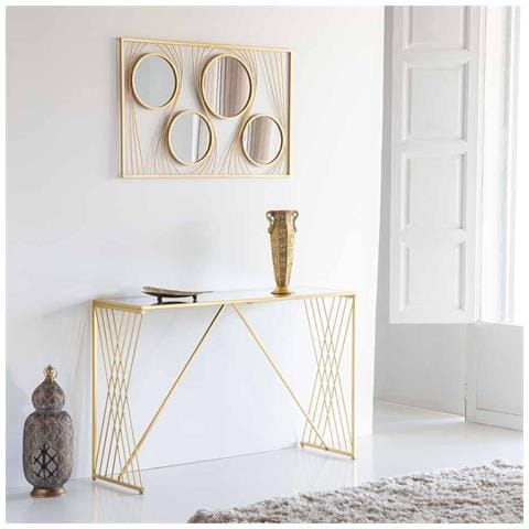 Console In Metallo Dorato 120x40x80 - Foto 2