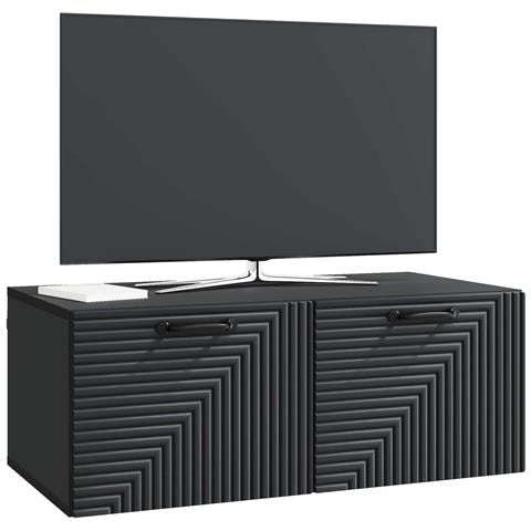 Mobile Porta TV da Muro Nero 78,5 x 41 x 30 cm - Foto 2