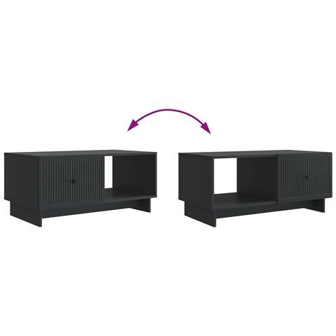 Tavolino da salotto Nero 90 x 50 x 40 cm Legno ingegnerizzato - Foto 9
