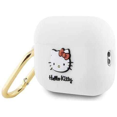 Custodia In Silicone 3d A Forma Di Testa Di Hello Kitty Per Airpods Pro 2 (2022/2023) - Bianca - Foto 4