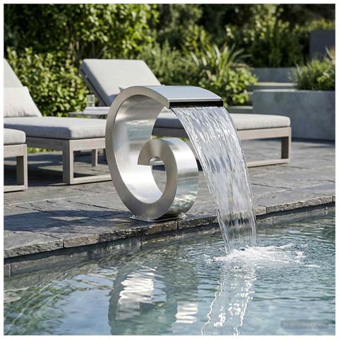Cascata da Piscina con Luce LED Acciaio Inox 304 - Foto 2