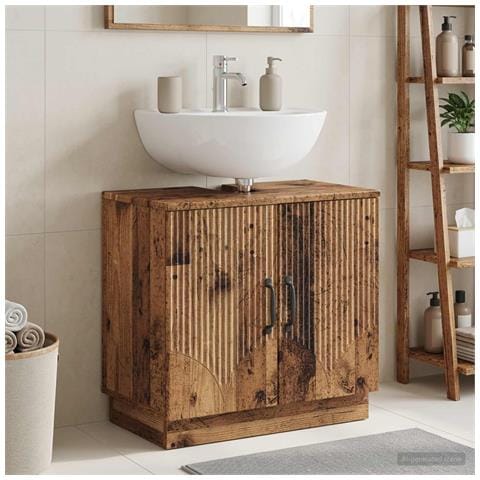 Armadio per Lavabo da Bagno HOORN Legno antico - Foto 2
