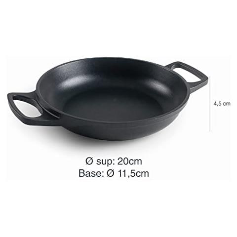 25161 - Mini padella per paella in alluminio pressofuso, 100% senza PFOA, con doppio rivestimento antiaderente. - Foto 2