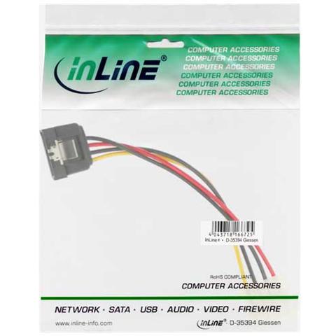 Cavo Adattatore Alimentazione con Blocco di Sicurezza Sata Nera e Bianco M / F 0.15 m 29670A - Foto 2