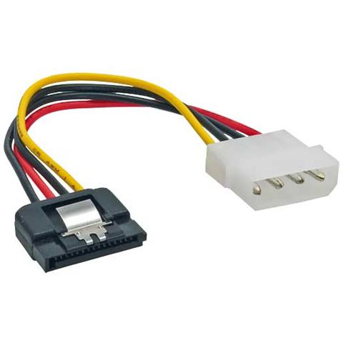 Cavo Adattatore Alimentazione con Blocco di Sicurezza Sata Nera e Bianco M / F 0.15 m 29670A - Foto 1