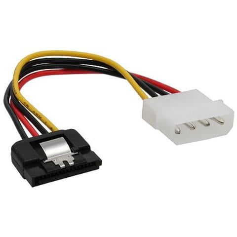 Cavo Adattatore Alimentazione con Blocco di Sicurezza Sata Nera e Bianco M / F 0.15 m 29670A - Foto 3