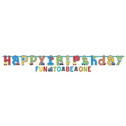All Aboard Birthday - Festone Di Compleanno Con Guarnizioni A Lettere [ lingua Inglese] - Foto 1