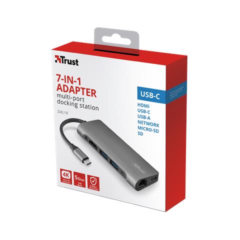 Dalyx Aluminium 7-in-1 USB-C Multiport Adapter - Foto 12