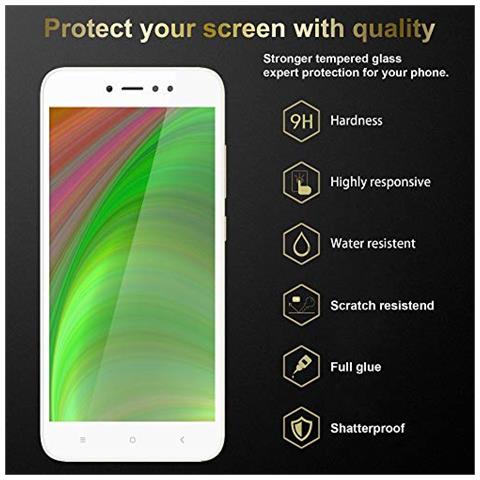 Pellicola Armatura A Schermo Intero Compatibile Con Xiaomi Redmi Note 5a Prime In Trasparente Con Bianco - Vetro Temperato (tempered) Di Protezione Del Display In Durezza 9h Con 3d Touch - Foto 2