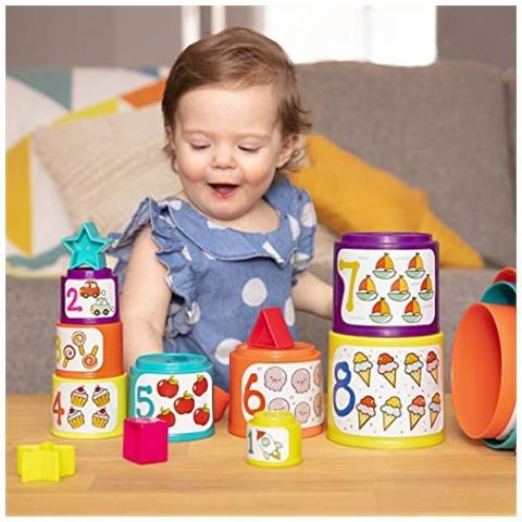 Ordina E Stack Di Annidamento Tazze - Educativi Piramide Impilabile Con I Numeri E La Forma Ordinamento - Acqua E Sabbia Giocare Con 19 Pezzi Colorati - Foto 7