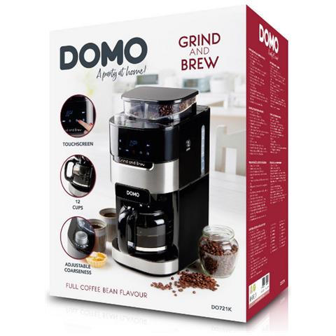 Do721k - Caffettiera 1,5l - 12 Tazze - Schermo Lcd, Pulsanti A Sfioramento - Macinacaffè Integrato - Timer - 3 Intensità - Foto 5