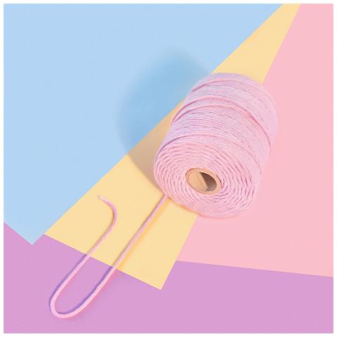 200m Corda Macrame Rosa Pastello | Spago Di Cotone-poliestere | 656 Piedi | Spessore 2-3mm | Grande Corda Spessa Forte | Perfetta Per Avvolgere I Regali, Progetti Fai Da Te Artigianato - Foto 2
