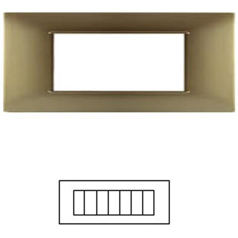 Placca 2 3 4 7 Posti Oro Vimar Plana Compatibile - Foto 1