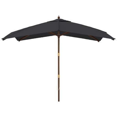 Ombrellone Da Giardino Con Palo In Legno Nero 300x300x273 Cm - Foto 6