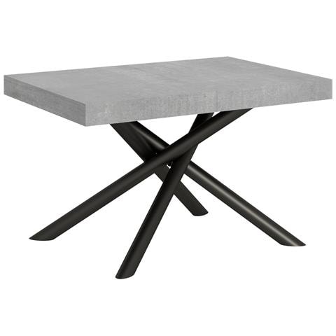 Tavolo Allungabile 90x130/390 Cm Famas Telaio Antracite - Cemento - Foto 6