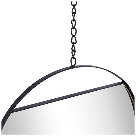 Specchio Odos 33/29/24 Cm 80/75/69 Cm Metallo Nero - Foto 2