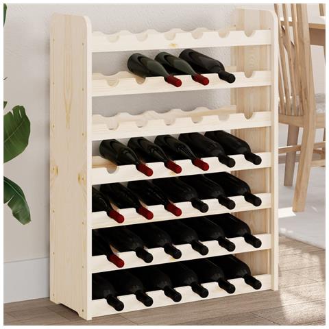 Portavini 67,5x25x87 Cm In Legno Massello Di Pino - Foto 1