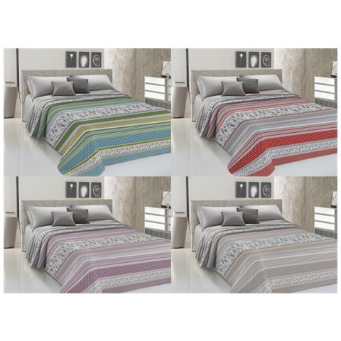 Copriletto Piquet Primavera Estate 100% Cotone Disegno Bau Bau Singolo Beige - Foto 2