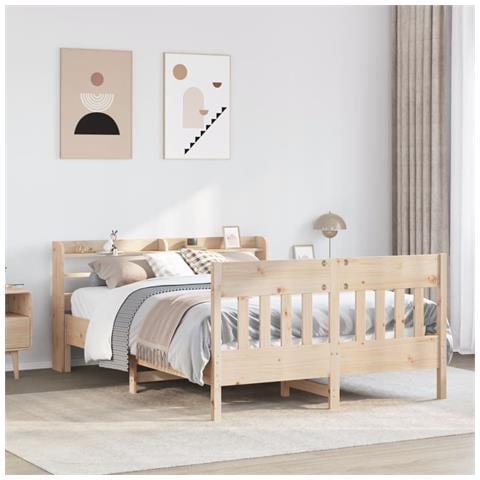 Letto Senza Materasso 120x190 Cm In Legno Massello Di Pino - Foto 1