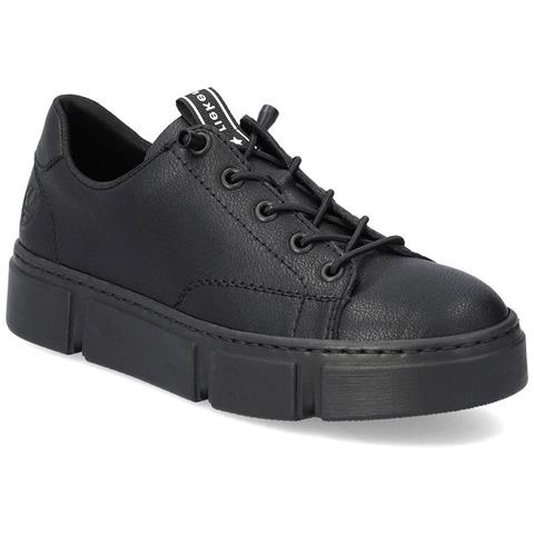 Leisure Trainers Black Sneakers Pelle Scarpe Donna Nero Eu 37, N5903-00 - Foto 1
