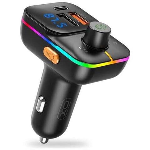 Trasmettitore Bluetooth 5.0 Fm - 2x Usb-a, 1x Usb-c 25w Pd - Schermata Led - Mani Liberi - Foto 1