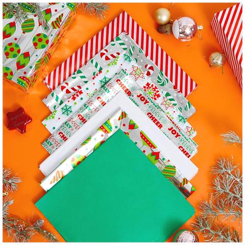 Carta Regalo Di Natale 50x50cm - 150 Pezzi Per Un Magico Confezionamento Rel! - Foto 2