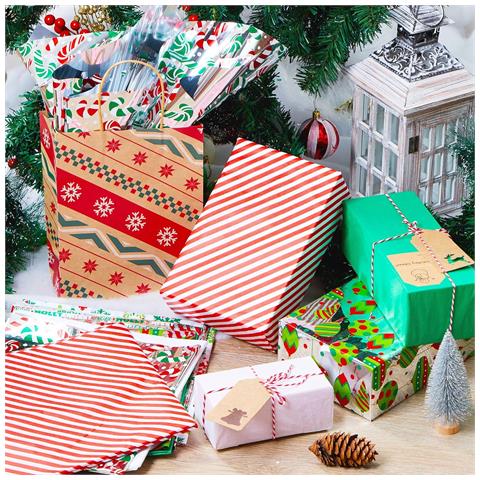 Carta Regalo Di Natale 50x50cm - 150 Pezzi Per Un Magico Confezionamento Rel! - Foto 4