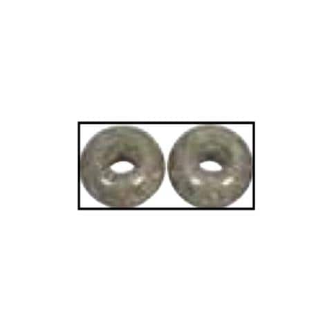 2 Pezzi - Perline In Vetro Opaco Con Foro Grande Ø16mm L. 6 Mm - Colore Antracite - Foto 1