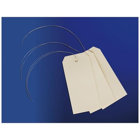75-400 etichetta non adesiva 1000 pz Crema Rettangolo - Foto 2