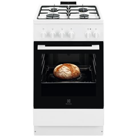 Cucina Elettrica LKK500010W 4 Zone Cottura Gas Forno Elettrico Multifunzione Ventilato Classe A Dimensioni 50 x 60 cm Colore Bianco - Foto 1