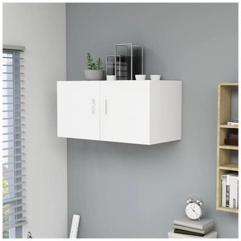 Armadietto Da Parete Bianco 80x39x40 Cm In Legno Multistrato - Foto 8