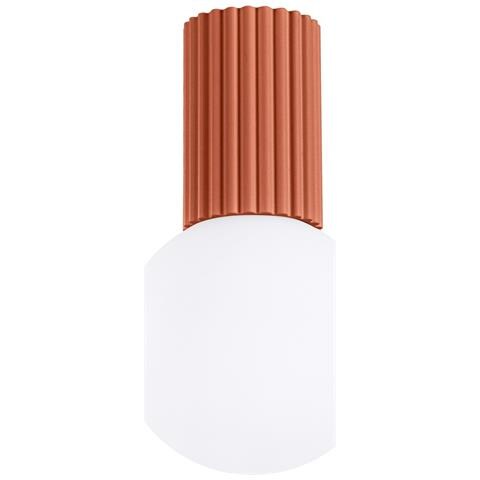 Lampada Da Soffitto Halo Rosso Ocra Ip44 Sl. 1728 - Moderno Lampada Da Soffitto Ocra Rossa 21x12x12 Cm - Foto 1